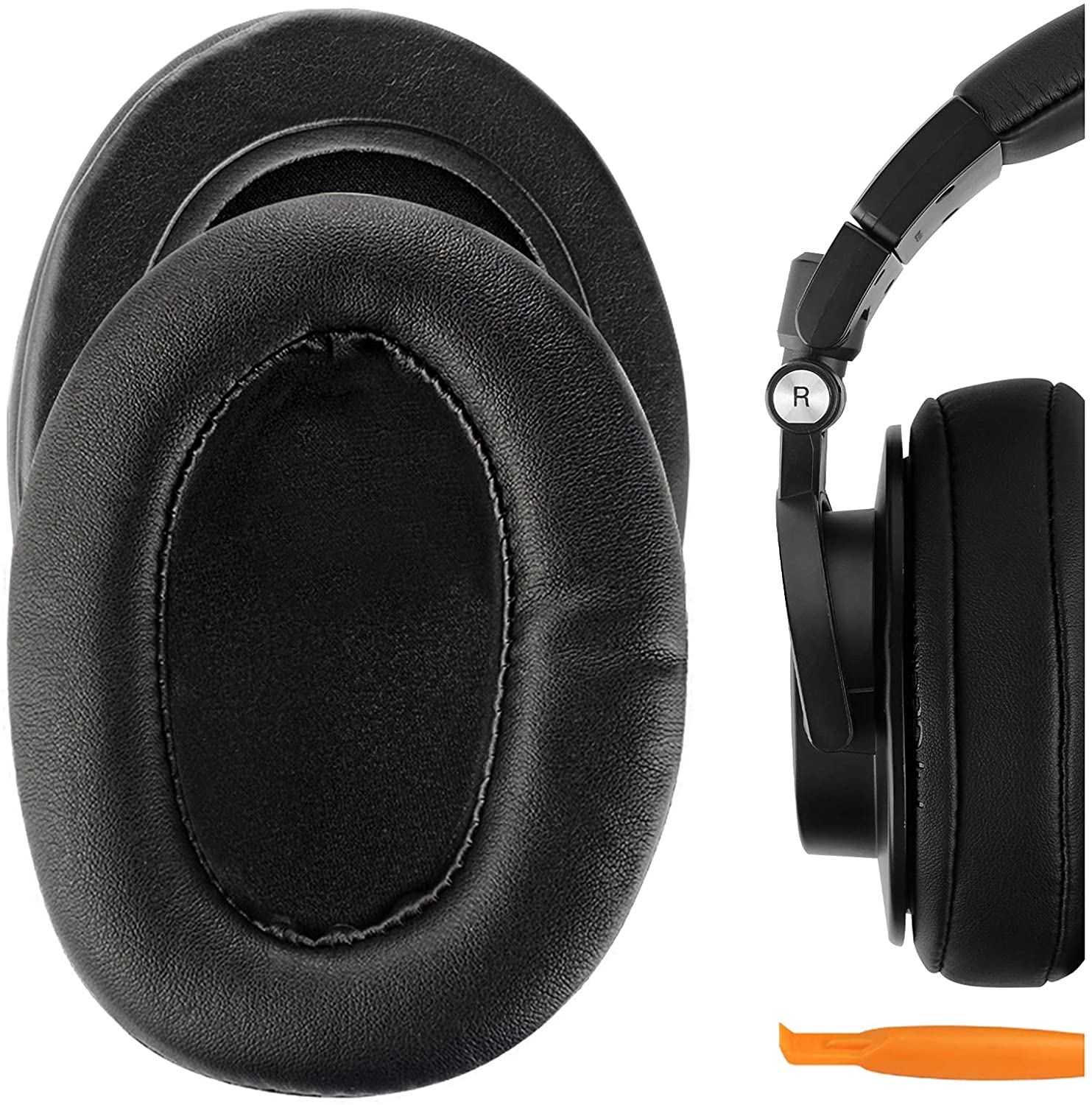 Audio Technica Headphone Ath-M50X - Almohadillas de Repuesto de Cuero Sintético