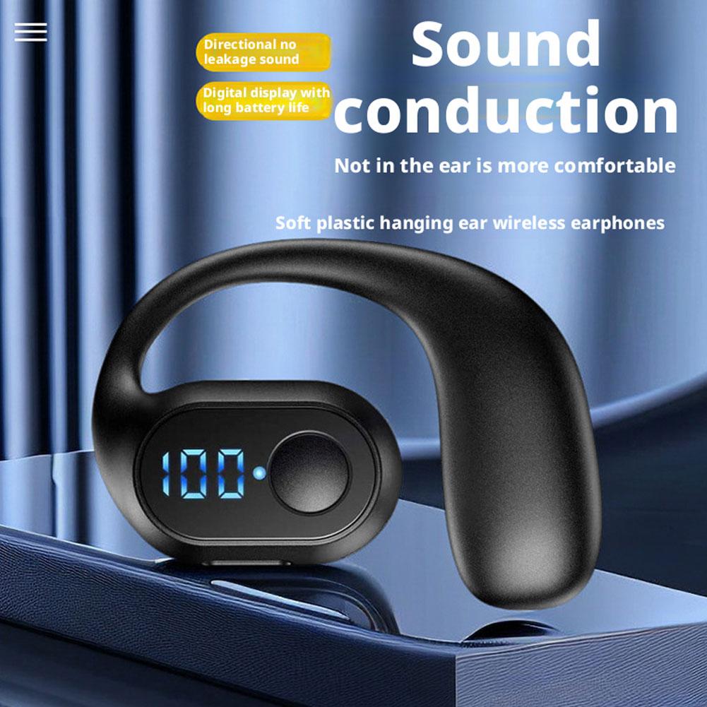 Sports Earphone Hook - Auriculares Inalámbricos Bluetooth 5.3 con Pantalla