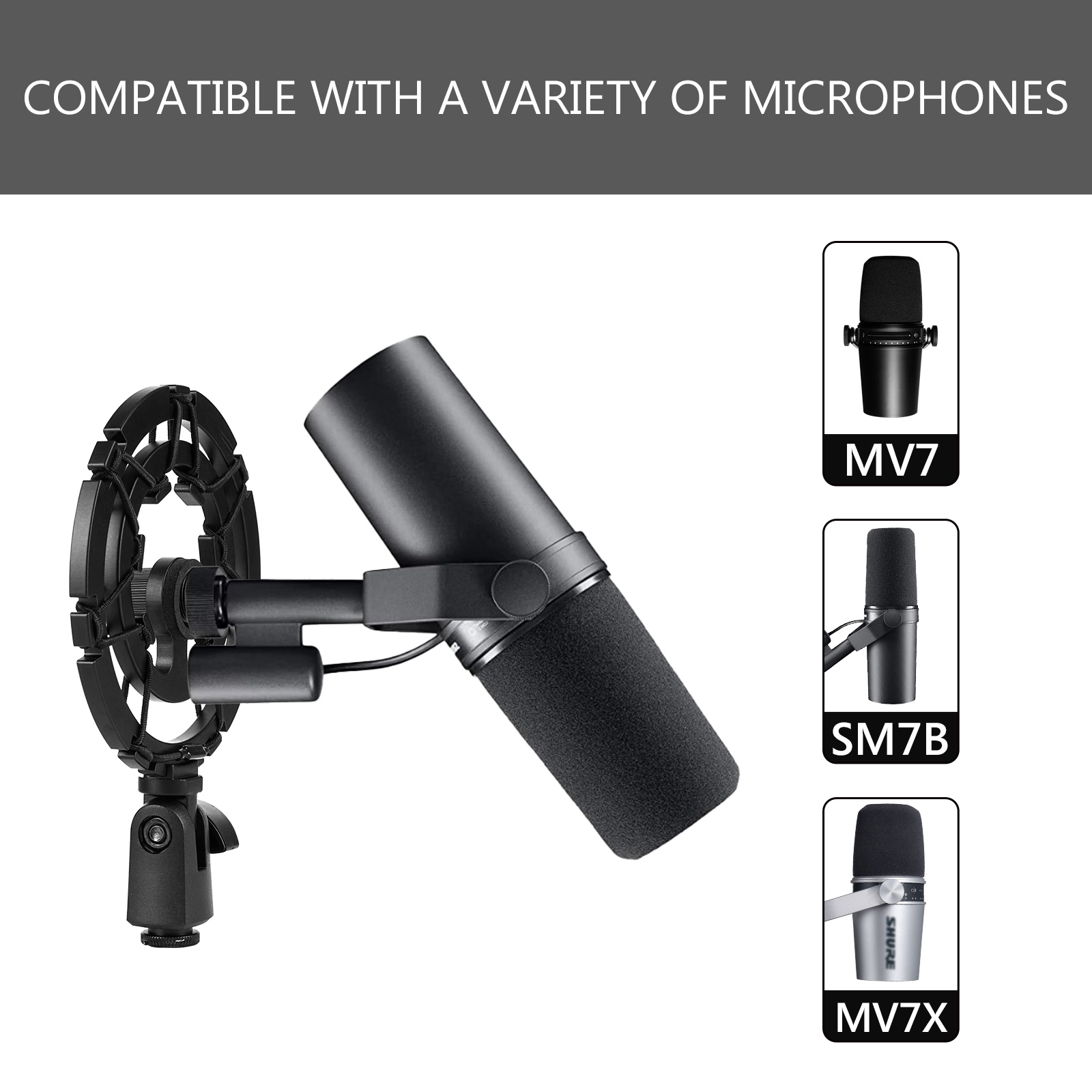 Geekria-soporte antivibración  - Shure Mic Sm7B reseña y precio